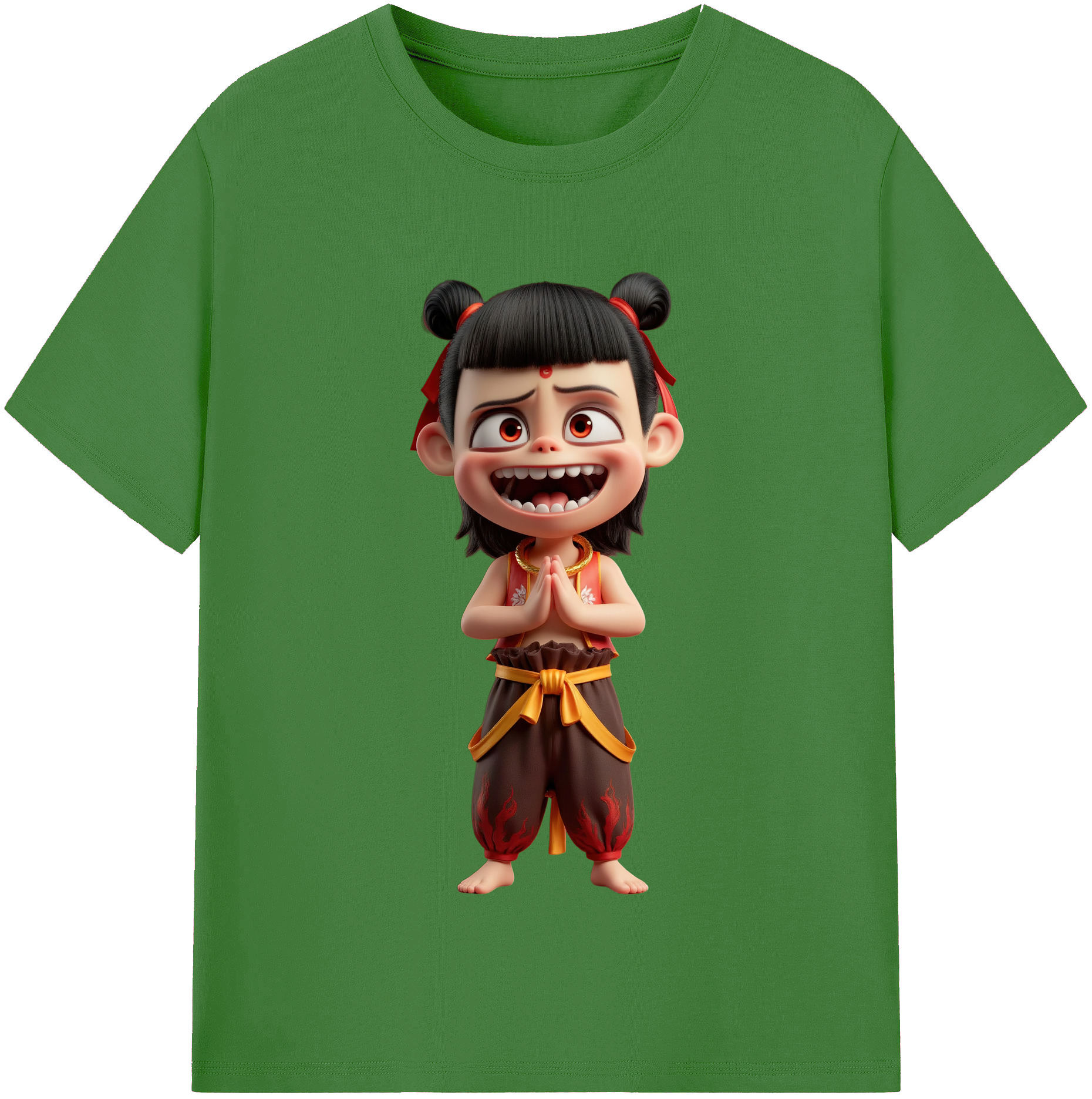 （画像用） Ne Zha 2 ナタ 魔童の大暴れ レディースカジュアルプリントTシャツ（綿100％）
